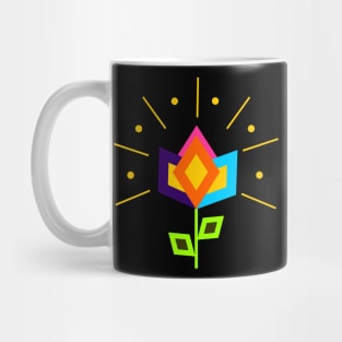 Geometric Blooming Flowers Mug